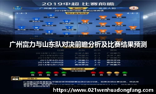 广州富力与山东队对决前瞻分析及比赛结果预测
